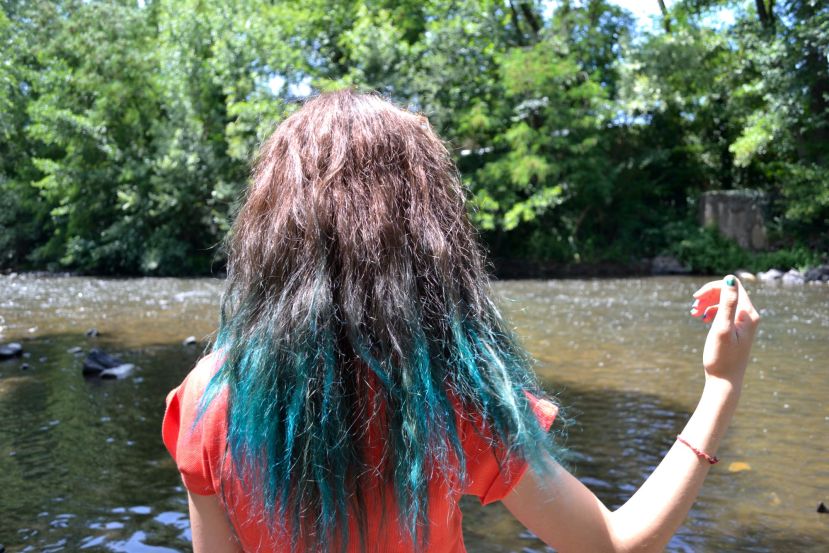 dip and dye turquoise